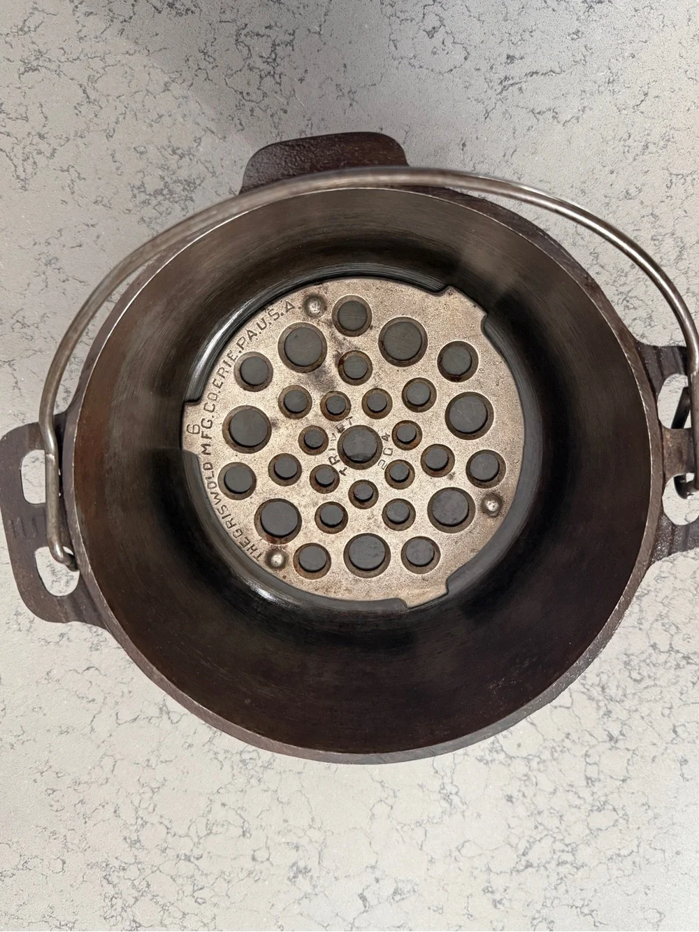 Rare Griswold No 6 Cast Iron Dutch Oven Full 3 piece